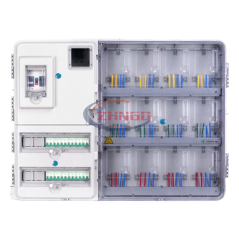 左右結(jié)構(gòu)單相十二表位插卡式電表箱